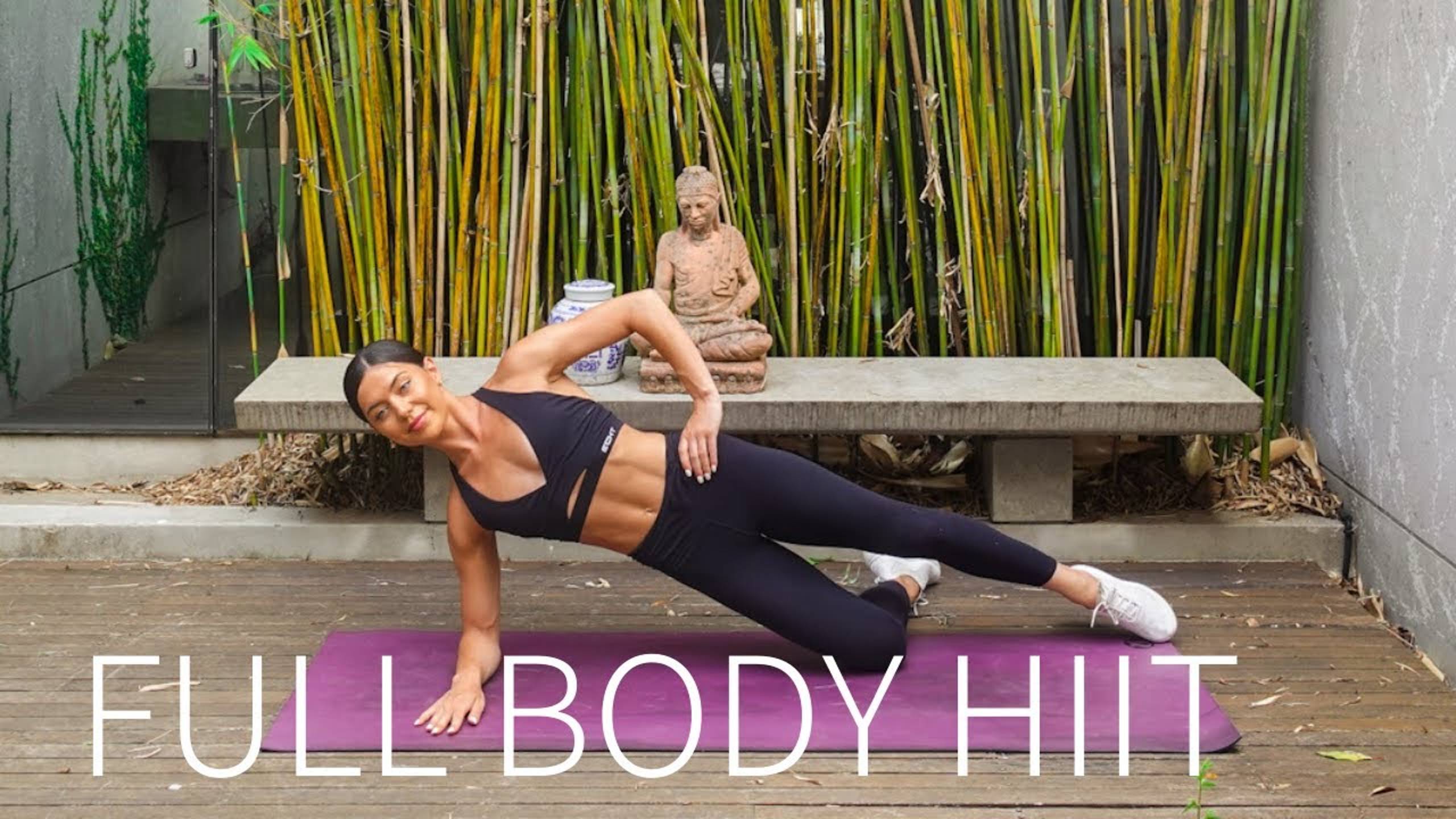 FULL BODY HIIT WORKOUT || No Equipment (Warm Up & Cool Down Included) - Move With Nicole смотреть онлайн