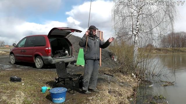 Рыбалка на фидер ранней весной. Небольшой пруд смотреть онлайн
