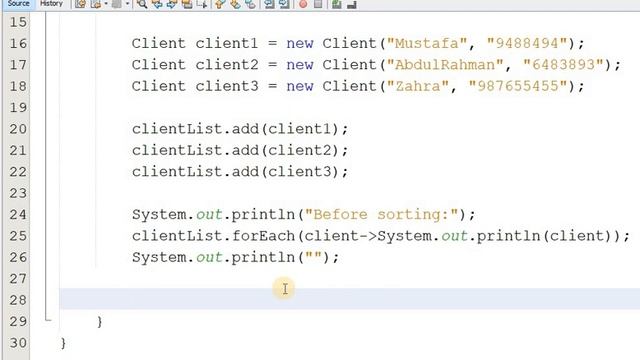 Collections Sort based on compareTo() - فرز وترتيب عناصر المجموعات смотреть онлайн
