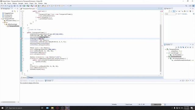 Java Swing Tutorial - Transparent Background JFrame смотреть онлайн