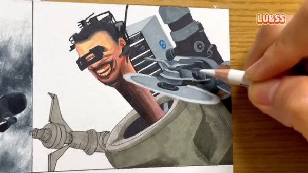 [Drawing] Attack of the Titan Speaker Man : Beaten Cinema Man (Titan TV Man) Skibidi Toilet