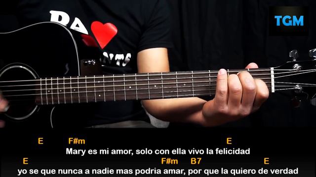 Como tocar | Mary es mi Amor LEO DAN | en Guitarra Acustica super facil смотреть онлайн