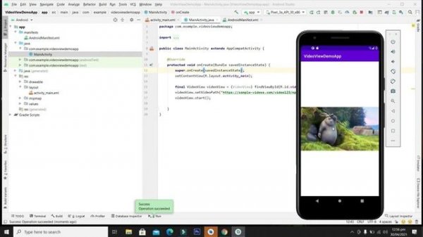 How to Play Video in Android Studio Videoview and Mediacontroller - 41 - Android Development