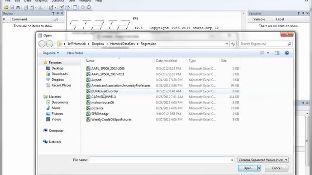 Importing a CSV File into Stata смотреть онлайн