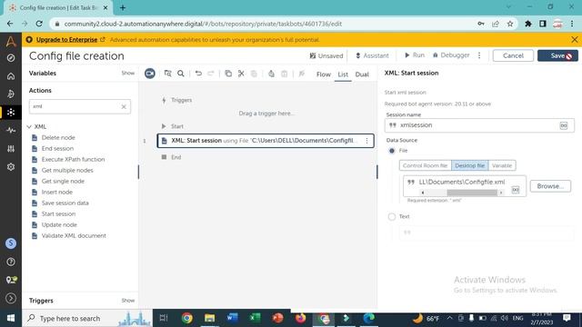 How to create Config file in Automation Anywhere A360 смотреть онлайн