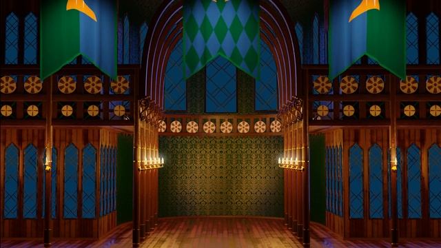 Интерьер замка 3d - проекционные декорации для спектакля, проекция на сцене смотреть онлайн