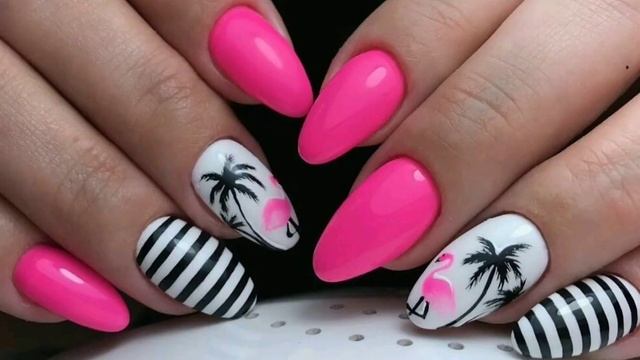 Нереально красивый морской маникюр/Идеи летнего маникюра 2019/Фото дизайна ногтей для моря. смотреть онлайн