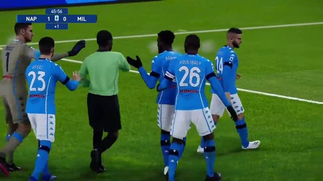 PES 2021 NAPOLI MILAN 8^ giornata di Serie A смотреть онлайн