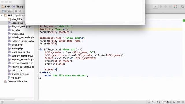 PHP Tutorial - #67 - Appending a File смотреть онлайн