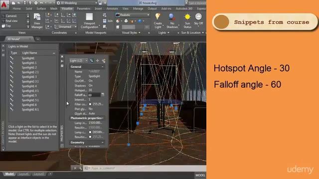 Realistic Rendering in AutoCAD Create 3D house from scratch смотреть онлайн