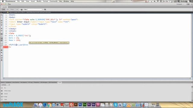 PHP Validate Data From a Form an Integer Within a Range смотреть онлайн