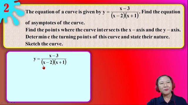 STPM MATH T SEM 2 - CURVE SKETCHING USING ASYMPTOTES ( PART 2 ) смотреть онлайн