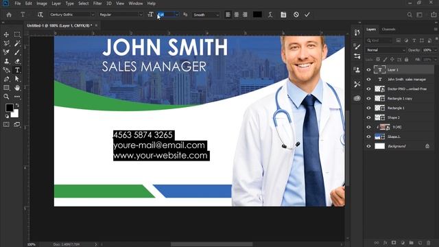Hospital And Health Care Business Card | Photoshop Tutorials