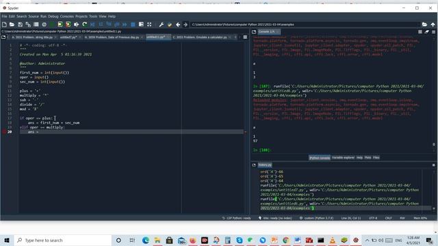 Simple calculator using Python смотреть онлайн