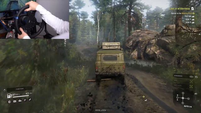 PXN V99 Gaming Steering Wheel & Snow Runner Game Demo For PC.#pxn #gamedemo #snowrunner #pxnv99