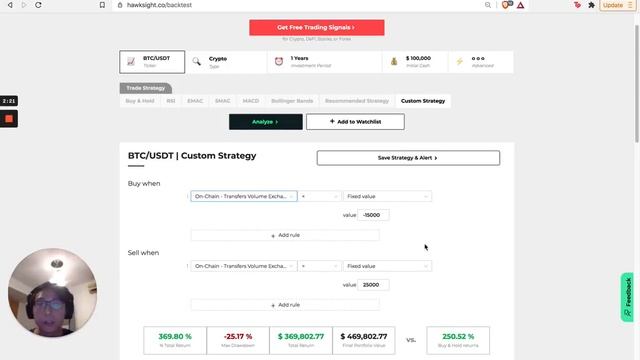 Постройте собственную он-чейн торговую крипто стратегию на Hawksight.co смотреть онлайн