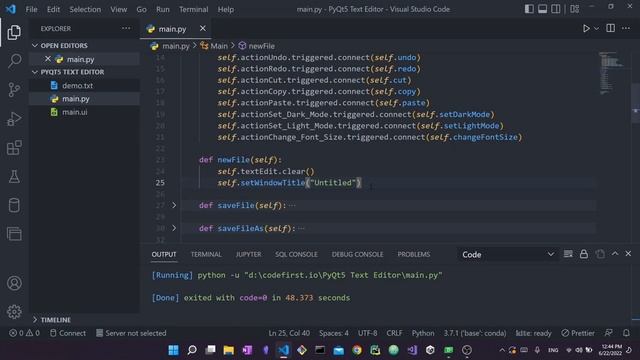 PyQt5 QtDesigner Text Editor Project tutorial - PyQt5 Project for Beginners! смотреть онлайн