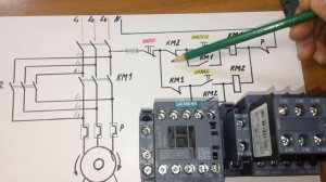 #019. Реверсивная схема работы электродвигателя.