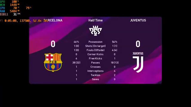eFootball Pro Evolution Soccer 2020 on Intel HD 610 - Pentium G4560 - 8GB RAM смотреть онлайн