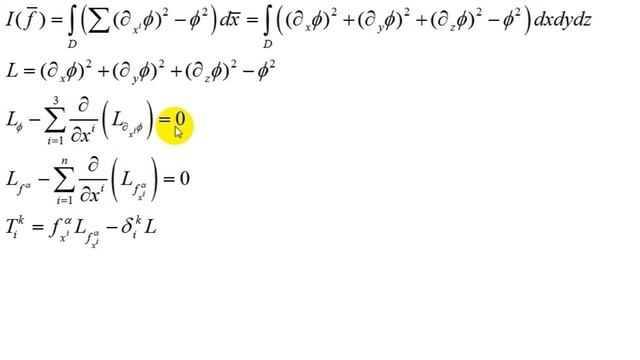 Основы вариационного исчисления | многомерные вариационные задачи | скалярное массивное поле | 1 смотреть онлайн