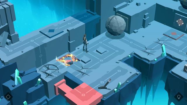 Lara Croft GO. 6 Огненная Пещера. 9 Смертельные Шаги
