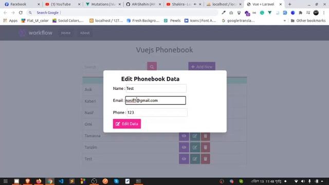Laravel and Vue Js CRUD with TailwindCss and SweetAlert смотреть онлайн