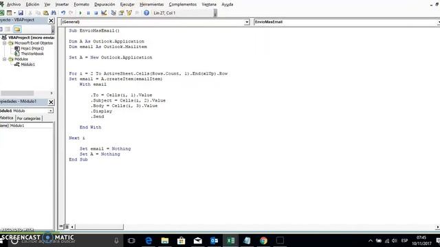 Macro envio masivo de emails con excel y outlook смотреть онлайн