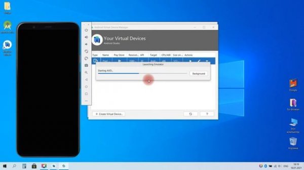 Установка Android Studio и эмулятора Android 11 Windows 10 x64.
