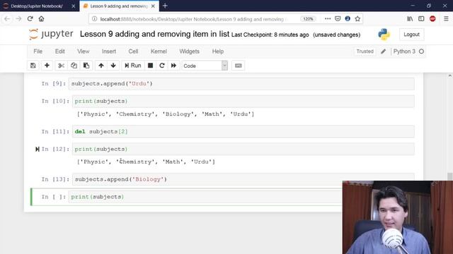 Add Remove items in List in Python for Beginners [Urdu Hindi] | Lesson 9 смотреть онлайн