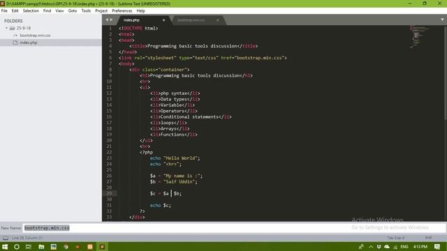 Learning php & laravel(introduce with php & basic(syntax, datatypes, variable, operators,))-03 смотреть онлайн