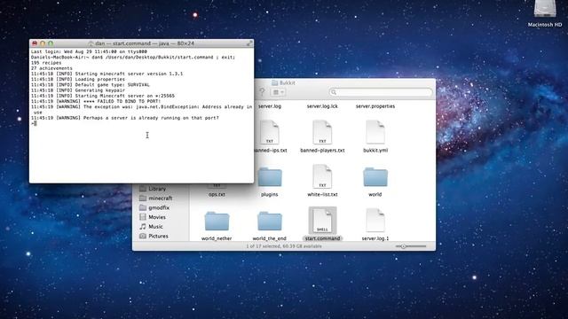 How To Create a Minecraft 1.3.2 Bukkit Server [Mac] смотреть онлайн