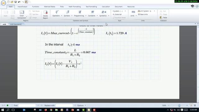 Mid-transient analysis of -RL-circuit-Mathcad-Multisim part 1 смотреть онлайн