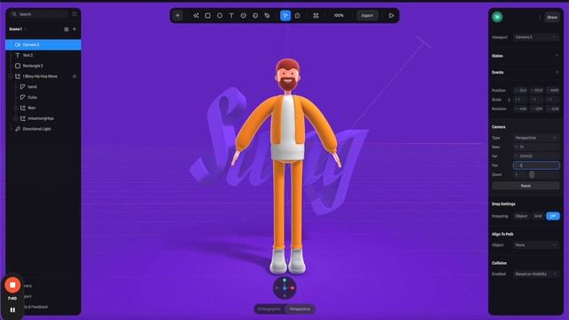 How to design a 3D website with character animation using Spline (no code) - Tutorial смотреть онлайн