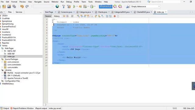CRUD JAVA web JSP parte 1 - Inicio del proyecto y etapa de diseño смотреть онлайн