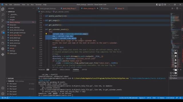 Making Jarvis in Python Video 12: Google Home PT4 Google Calendar смотреть онлайн