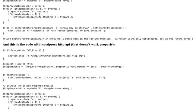 Wordpress: Problem using WP_Http with paypal nvp api смотреть онлайн