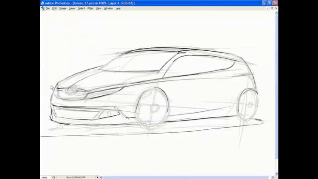 Car Design Sketch - Mercedes Hatch смотреть онлайн