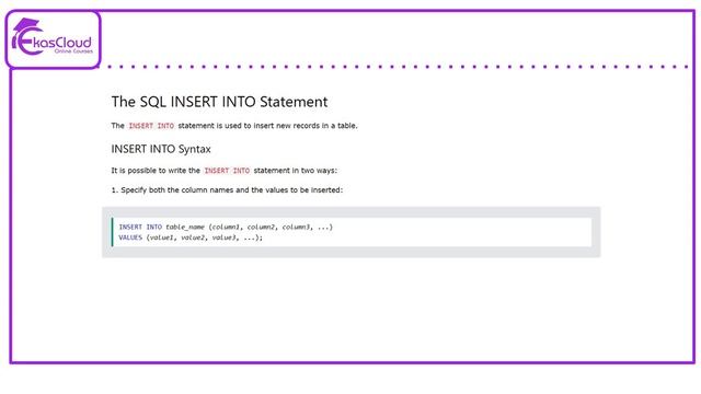 #Data Science SQL Insert into Statement | Ekascloud | Kannada смотреть онлайн