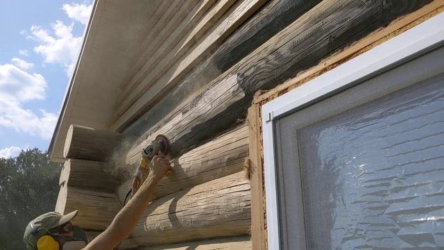 Реставрация срубов .Шлифовка грубая смотреть онлайн