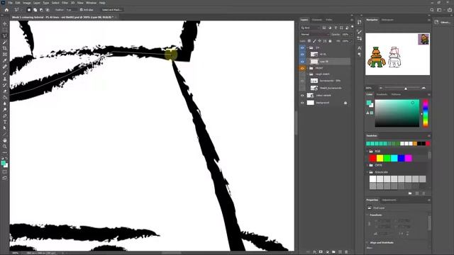 Week 6 (04): Photoshop polygonal lasso selection for broken line-work (mouse friendly) смотреть онлайн