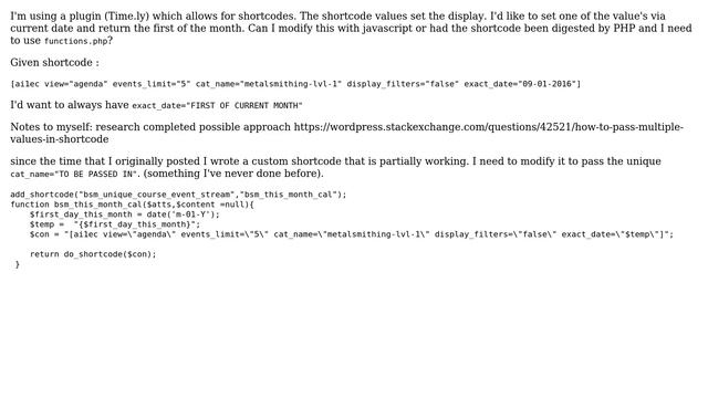 Wordpress: How to pass value to a plugins shortcode? смотреть онлайн
