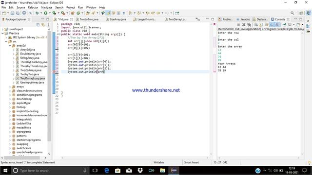 Two Dimensional Arrays 2x2 in Java Eclipse | | Java смотреть онлайн
