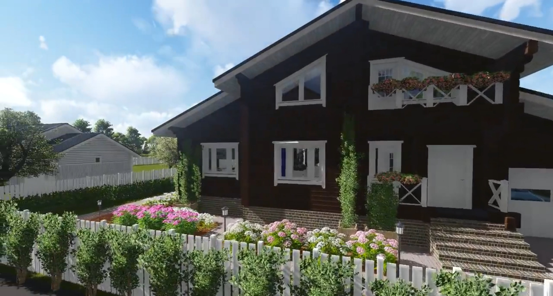 Визуализация проекта. Дом из клееного бруса. смотреть онлайн