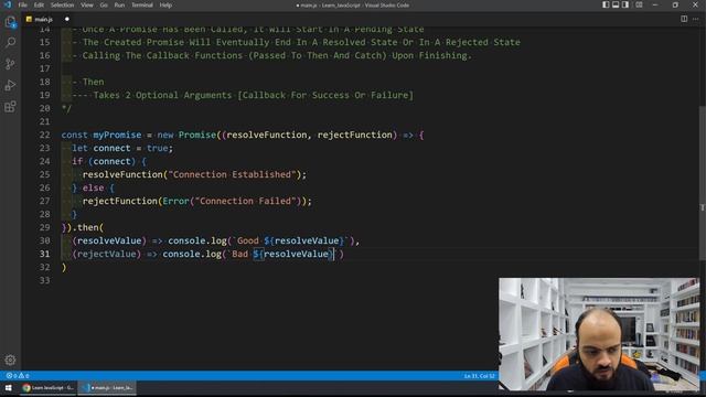 Learn JavaScript In Arabic 2021 - #180 - Promise Intro And Syntax смотреть онлайн