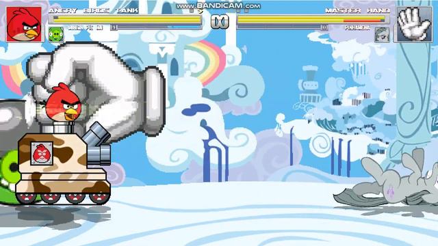 MUGEN Battle 15: Angry Birds Tank and Minion Pig vs Master Hand and Pinkamena смотреть онлайн