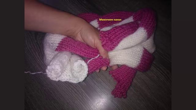 Вязаный шарф хомут Крючком Спицами Round scarf смотреть онлайн