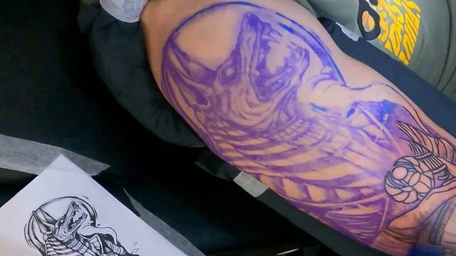 Egyptian Gods Tattoo Sleeve Time Lapse! смотреть онлайн