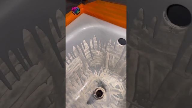 Покрытие ванны с блёстками !! Реставрация ванн. Наливной акрил. смотреть онлайн