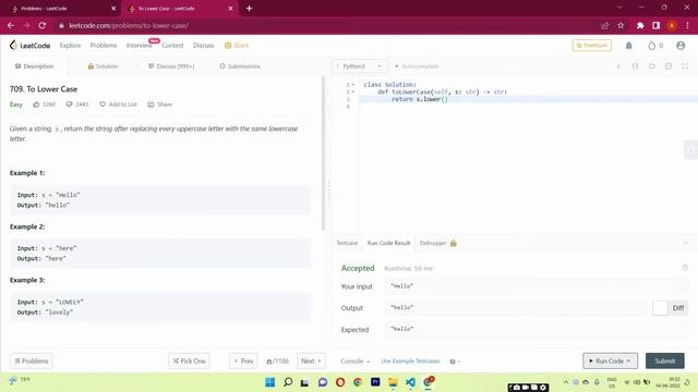 709. To Lower Case with Python | Solve leetcode question in Hindi | English with Python смотреть онлайн