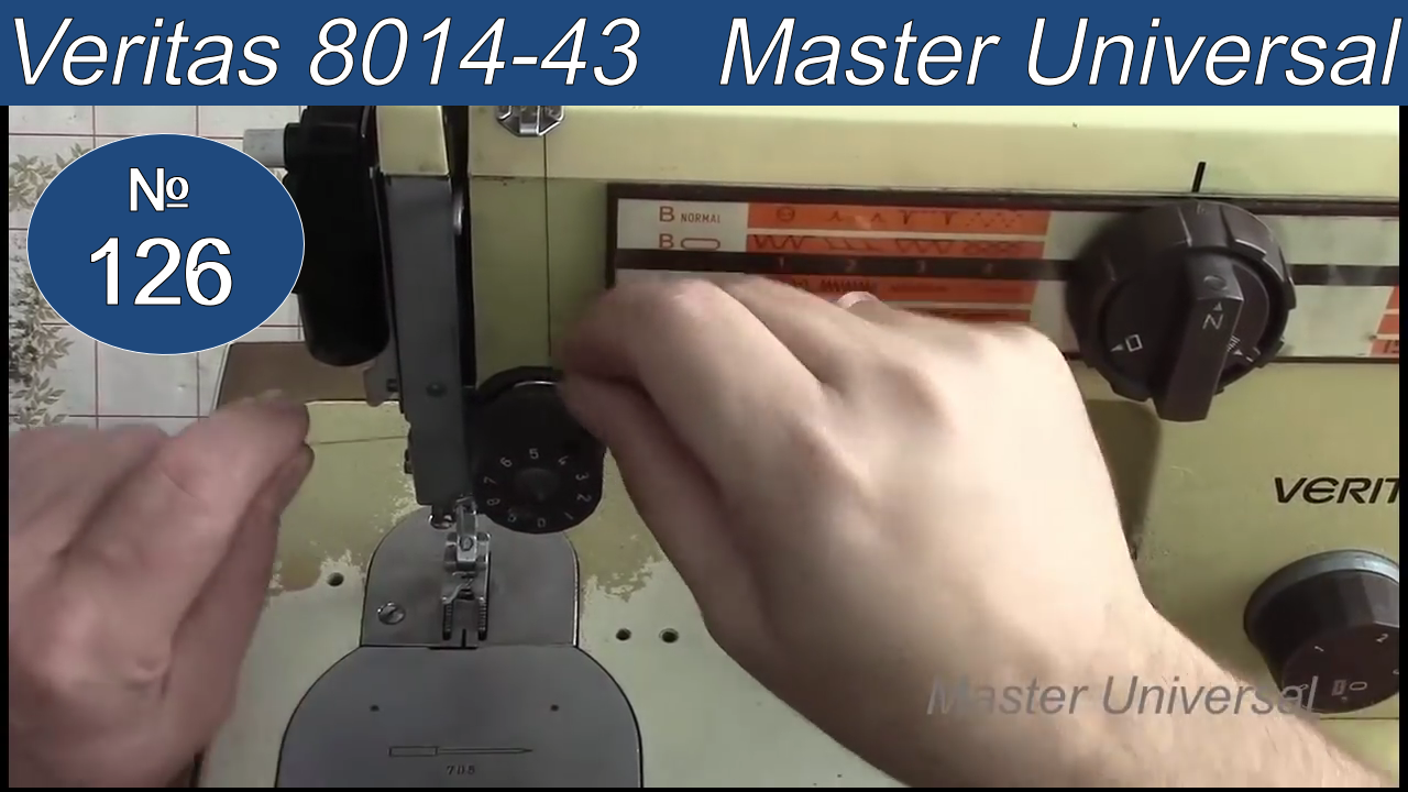 Как намотать шпульку и правильно заправить нитки в швейную машину Veritas 8014 43. Видео №126.